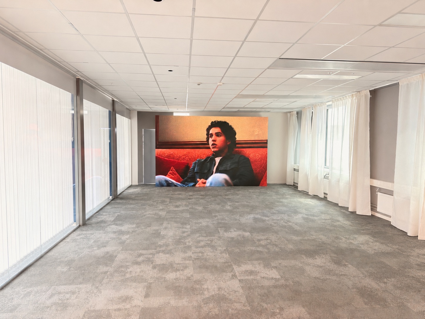 Led för en reklam inspelning